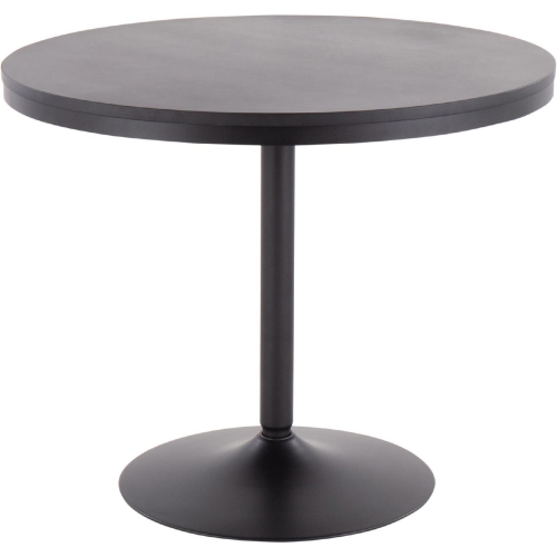 Dakota 36" Dining Table in Black Wood & Black Steel